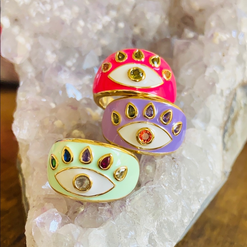 ⚡️ THIRD EYE ENAMEL RING (SZ 6)⚡️